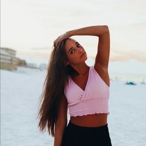 PINK CROPPED TANK